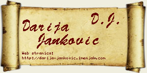 Darija Janković vizit kartica